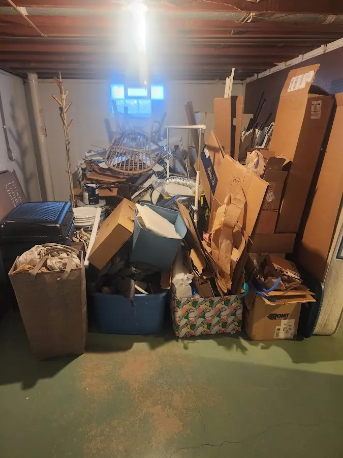 Roll-off dumpster container at job site for 40 Yard Dumpster Rental in Sulphur Springs